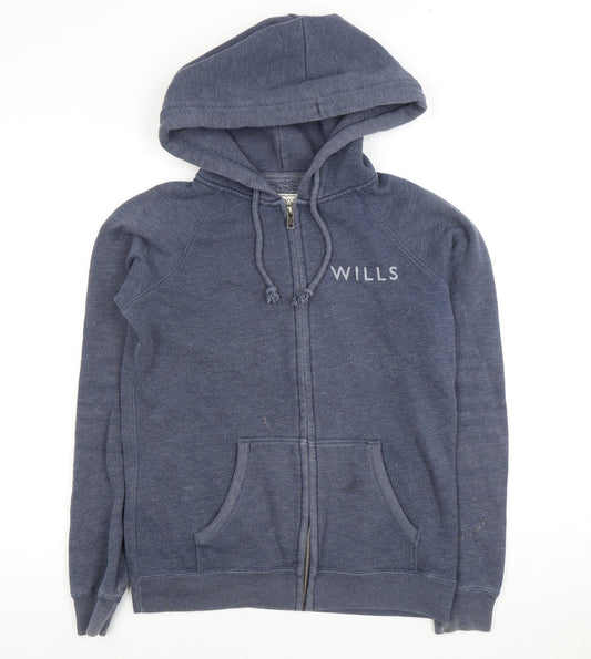 Womens UK Size 10 Jack Wills Grey Full Zip Hoodie