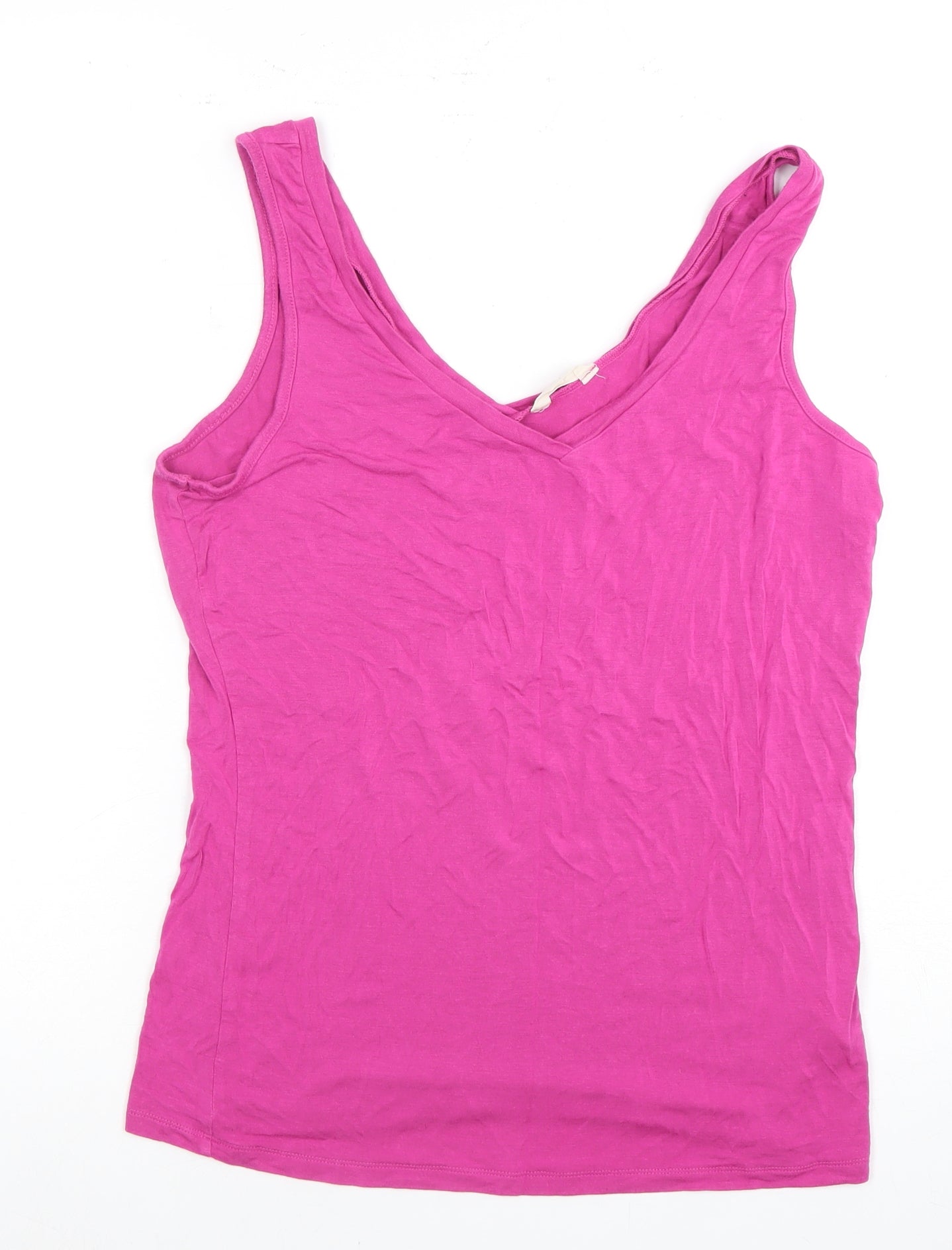 hush Women's Pink V-Neck Tank Top - Size S