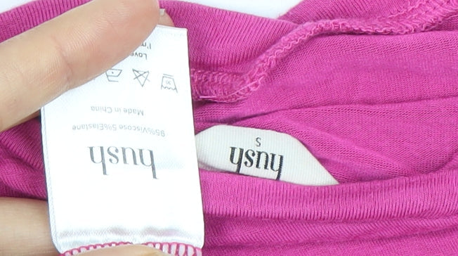 hush Women's Pink V-Neck Tank Top - Size S