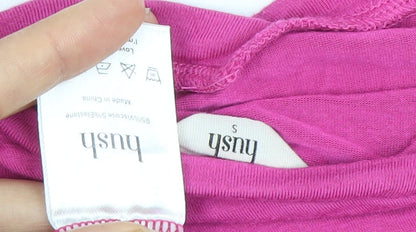 hush Women's Pink V-Neck Tank Top - Size S