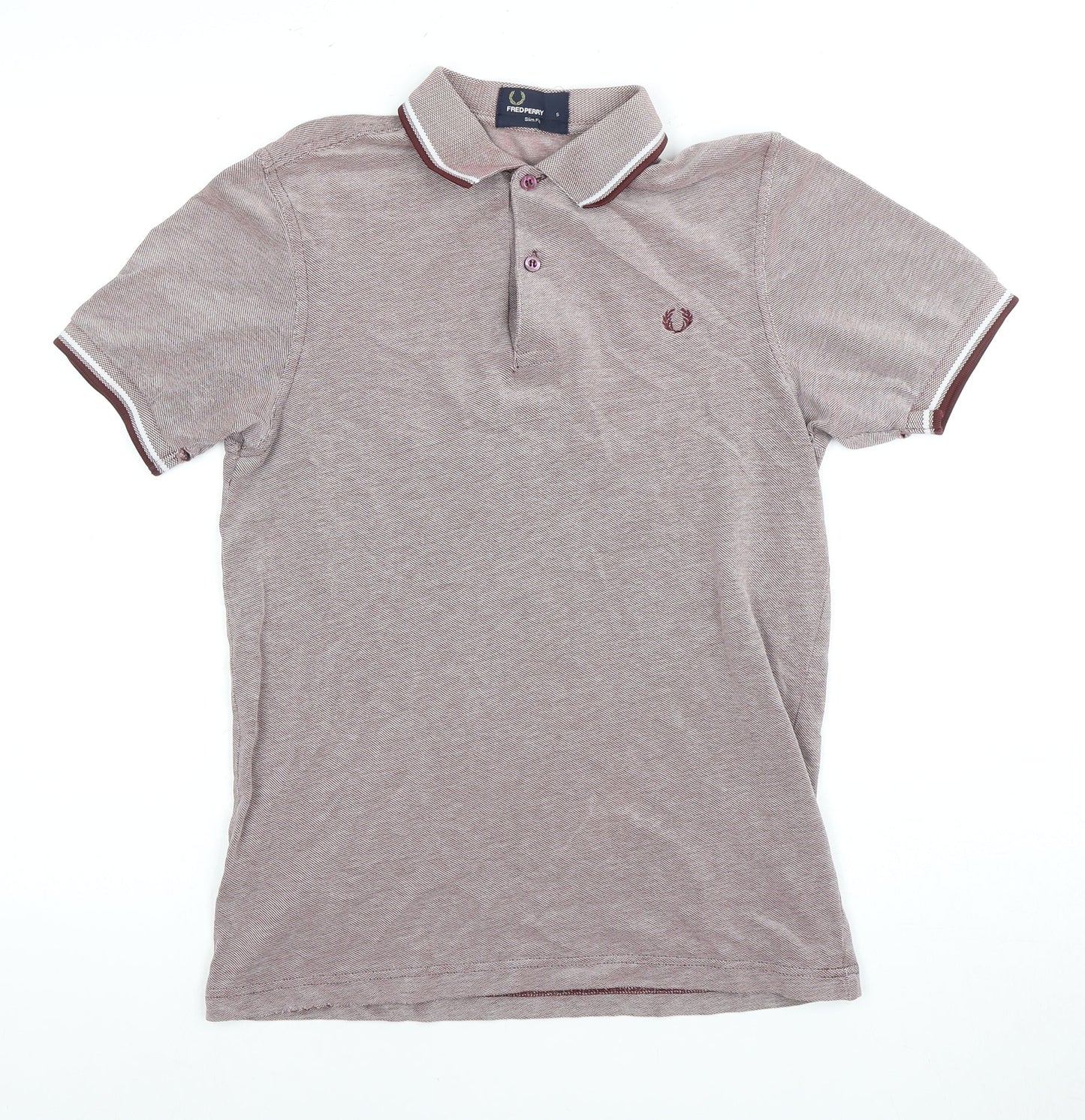 Fred Perry Men's Red Slim Fit Polo Shirt Small