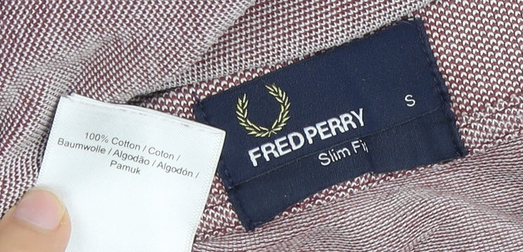 Fred Perry Men's Red Slim Fit Polo Shirt Small