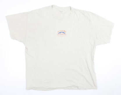 Urban Outfitters Men's Beige Oversized Graphic Tee L