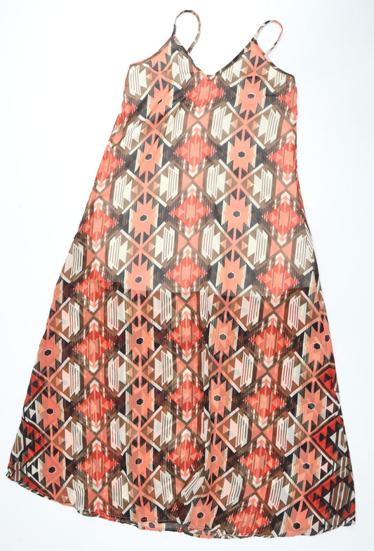 Boohoo Women's Multicoloured Geometric Dress Size 12