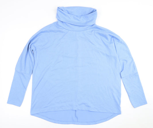 ISLE Collection Women's Blue Roll Neck Top S