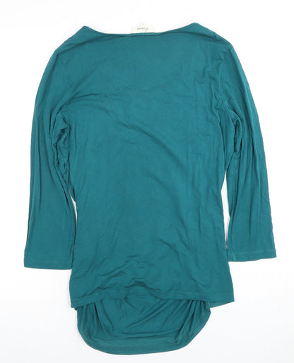 Womens UK Size M Linea Green Basic Blouse