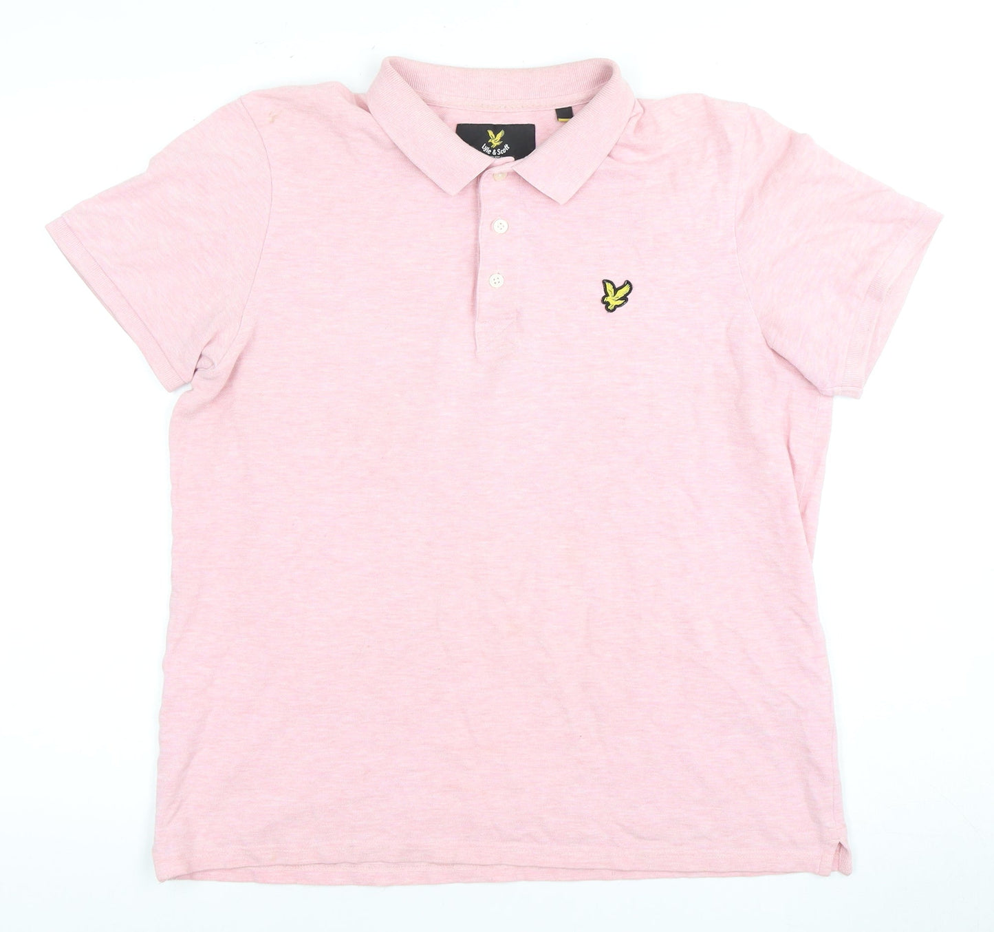 Lyle & Scott Men's Pink Polo Shirt Size L