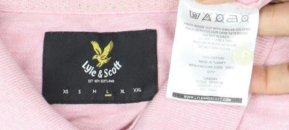 Lyle & Scott Men's Pink Polo Shirt Size L