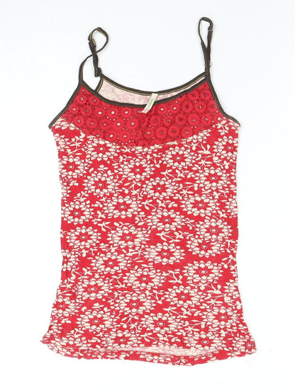Denim Co Women's Red Floral Camisole Tank