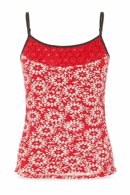 Womens UK Size 10 Denim Co Red Camisole Tank
