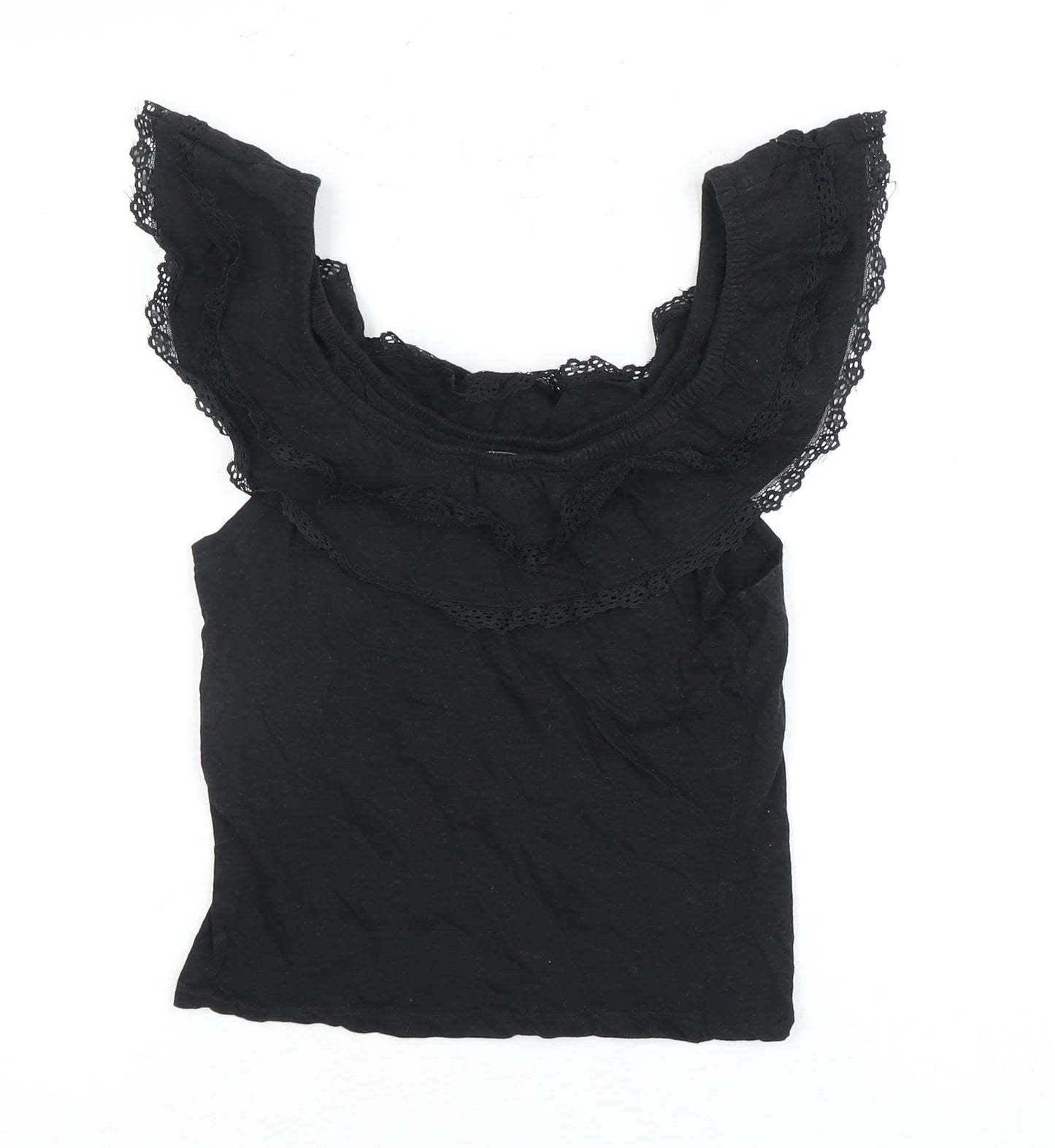 Womens UK Size S Brave Soul Black Camisole Tank