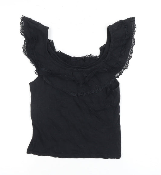 Womens UK Size S Brave Soul Black Camisole Tank