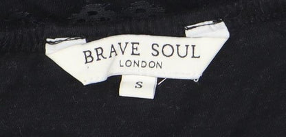 Womens UK Size S Brave Soul Black Camisole Tank