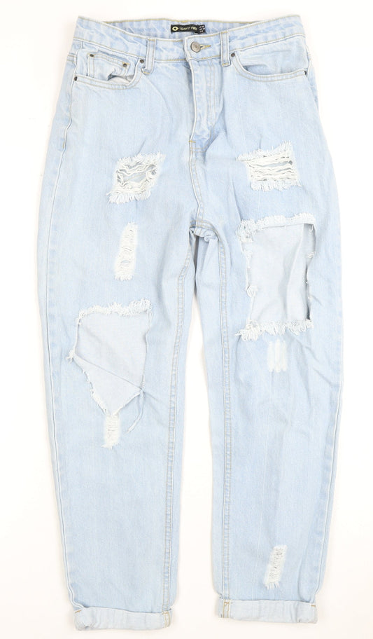 I Saw It First Women's Blue Distressed Mom Jeans Size 10