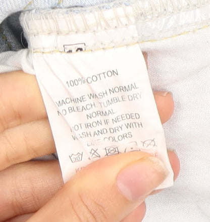 I Saw It First Women's Blue Distressed Mom Jeans Size 10