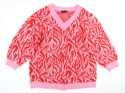 Womens UK Size 18 Yours Pink Pullover Jumper