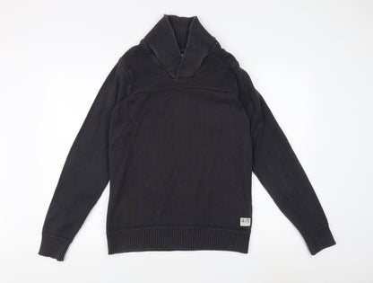 Jack & Jones Black Pullover High Neck Jumper M