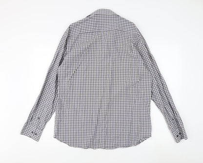 Jeff Banks Men's Multicoloured Check Shirt L