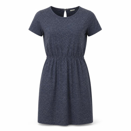 Front view of Jacqueline de Yong Blue Women's M Dress, Short Sleeve
