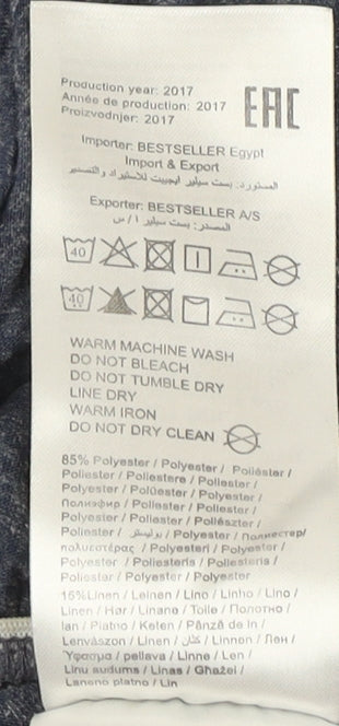 Jacqueline de Yong Blue Women's M Dress, Short Sleeve