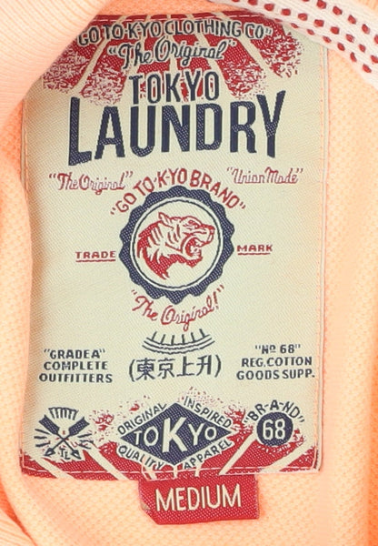 Tokyo Laundry Men's Orange Polo Shirt - Medium