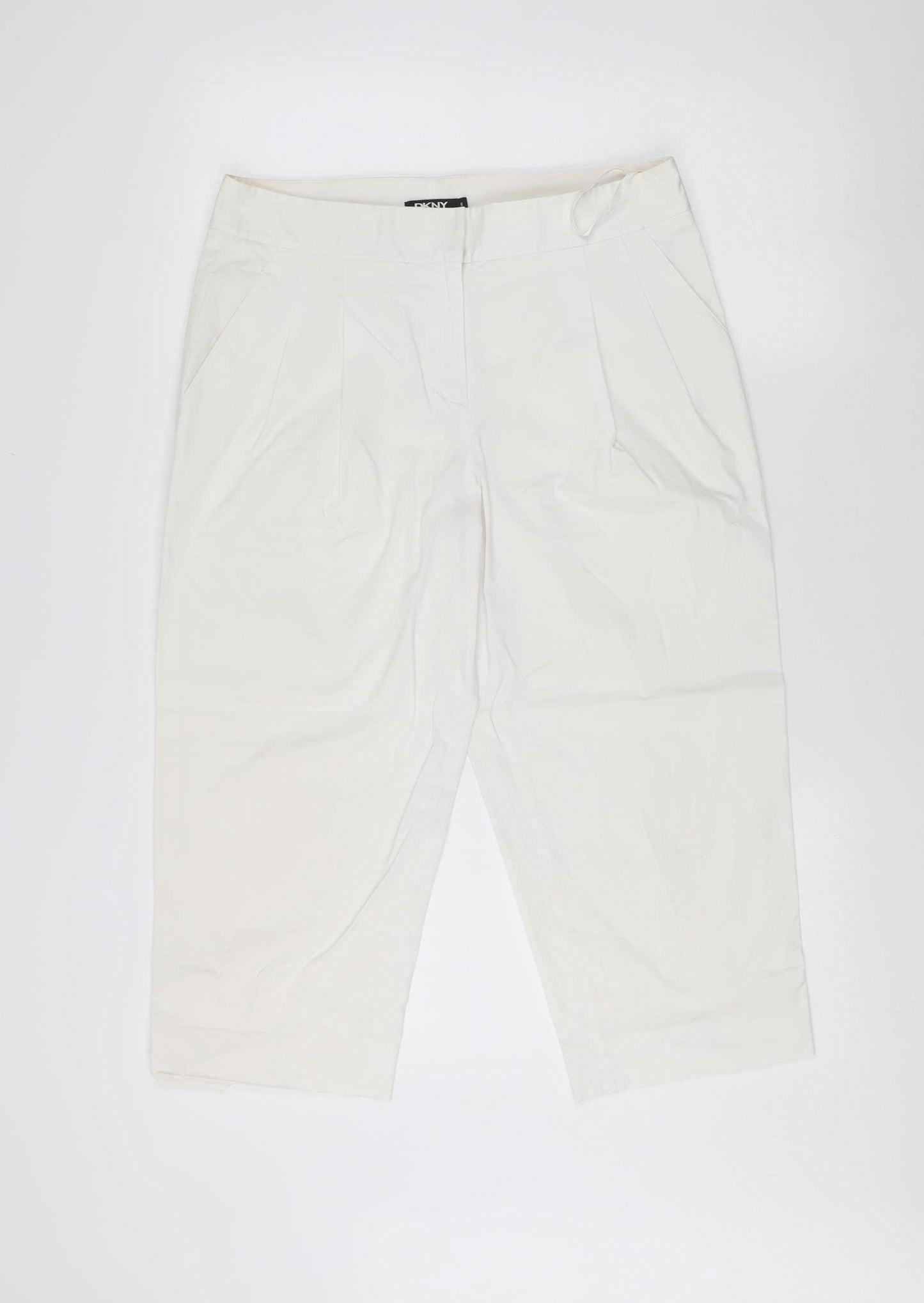 DKNY Women's Ivory Cropped Trousers Size 6