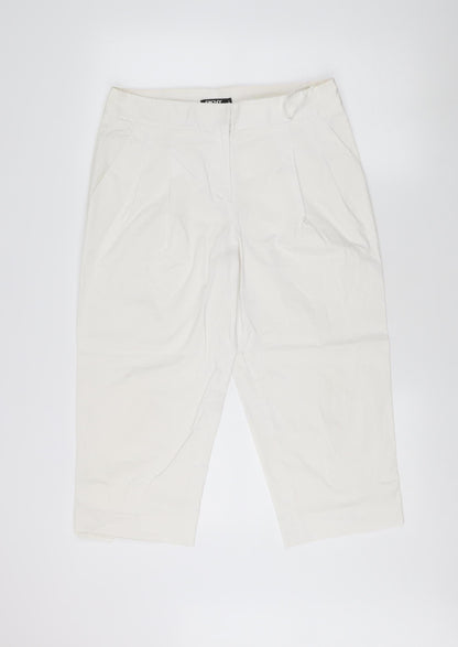 DKNY Women's Ivory Cropped Trousers Size 6