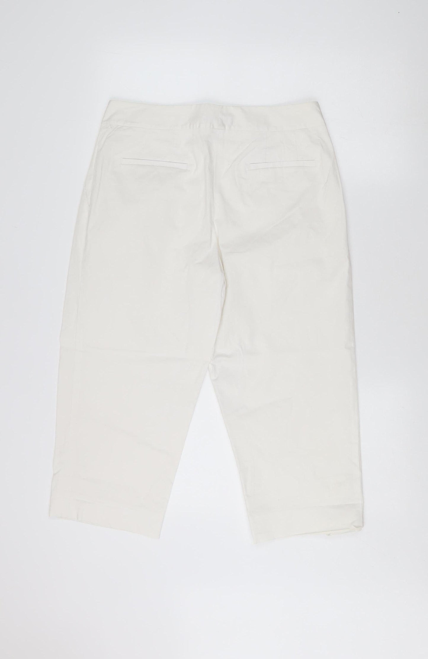 DKNY Women's Ivory Cropped Trousers Size 6