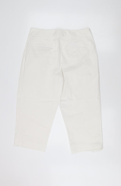 DKNY Women's Ivory Cropped Trousers Size 6