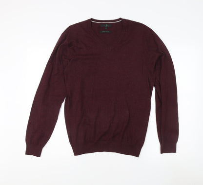 Jasper Conran Men's Red V-Neck Jumper S