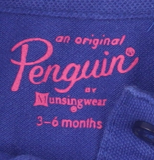 Penguin Unisex Blue Shirt Dress 3-6 Months