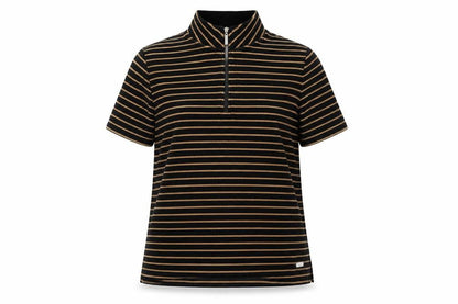 Womens UK Size 14/16 TIGI Black Basic Polo
