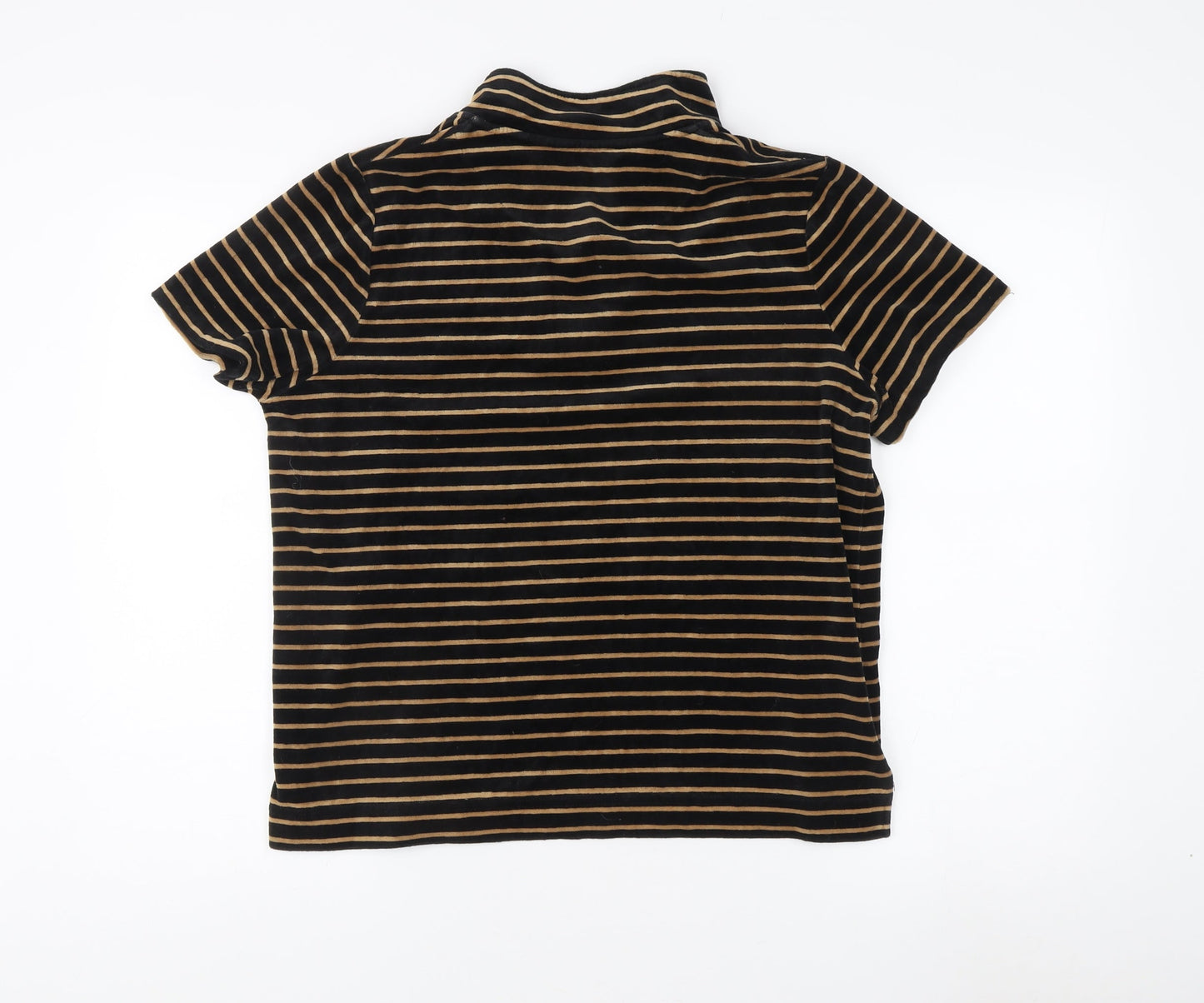 Womens UK Size 14/16 TIGI Black Basic Polo