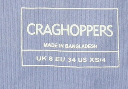 Womens UK Size 8 Craghoppers Purple Basic T-Shirt