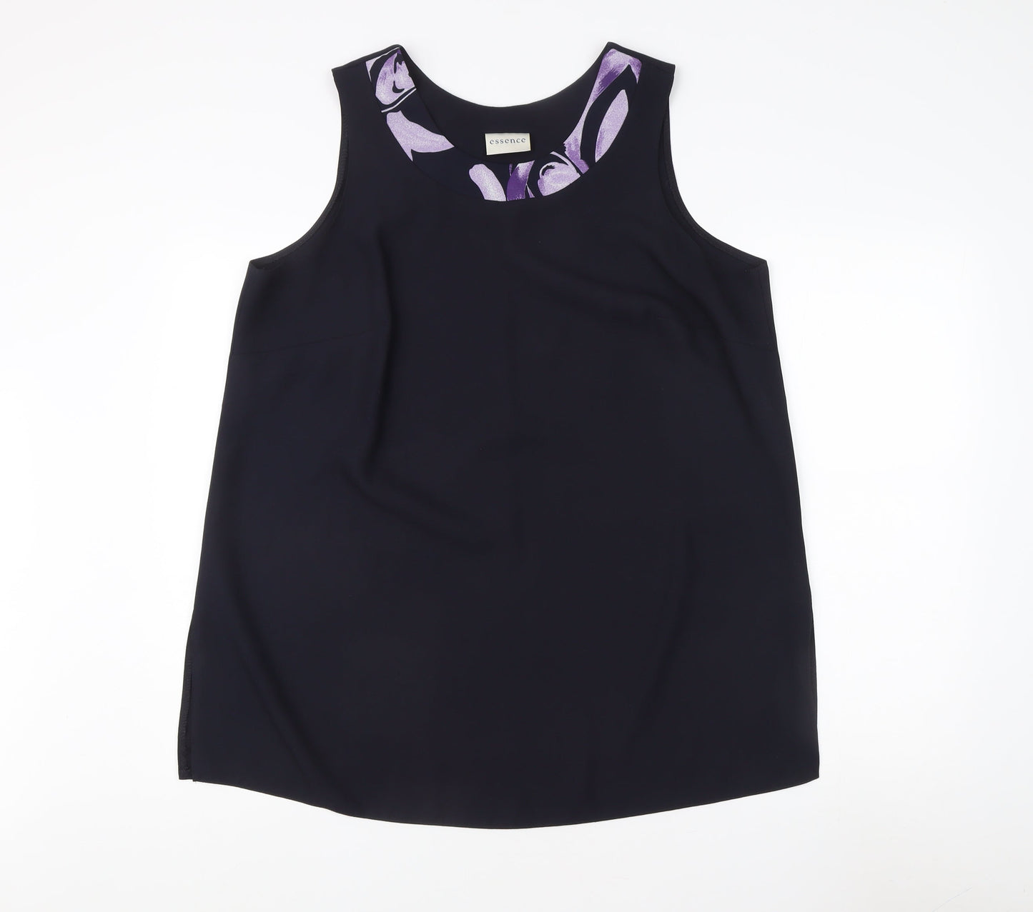 Womens UK Size 20 essence Black Basic Tank