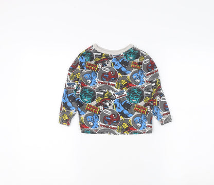 Marvel Boys Multicoloured Pyjama Top 3-4 Years Comic Superhero