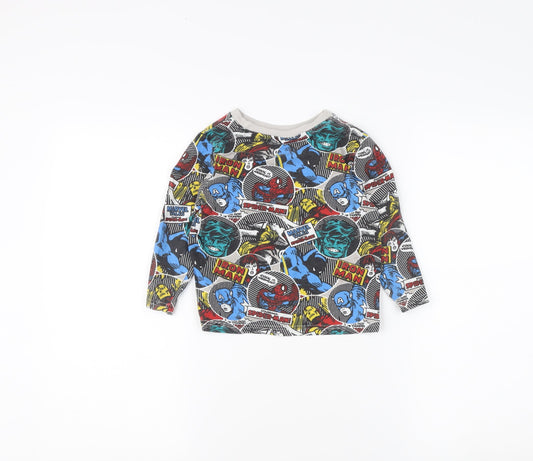 Marvel Boys Multicoloured Pyjama Top 3-4 Years Comic Superhero