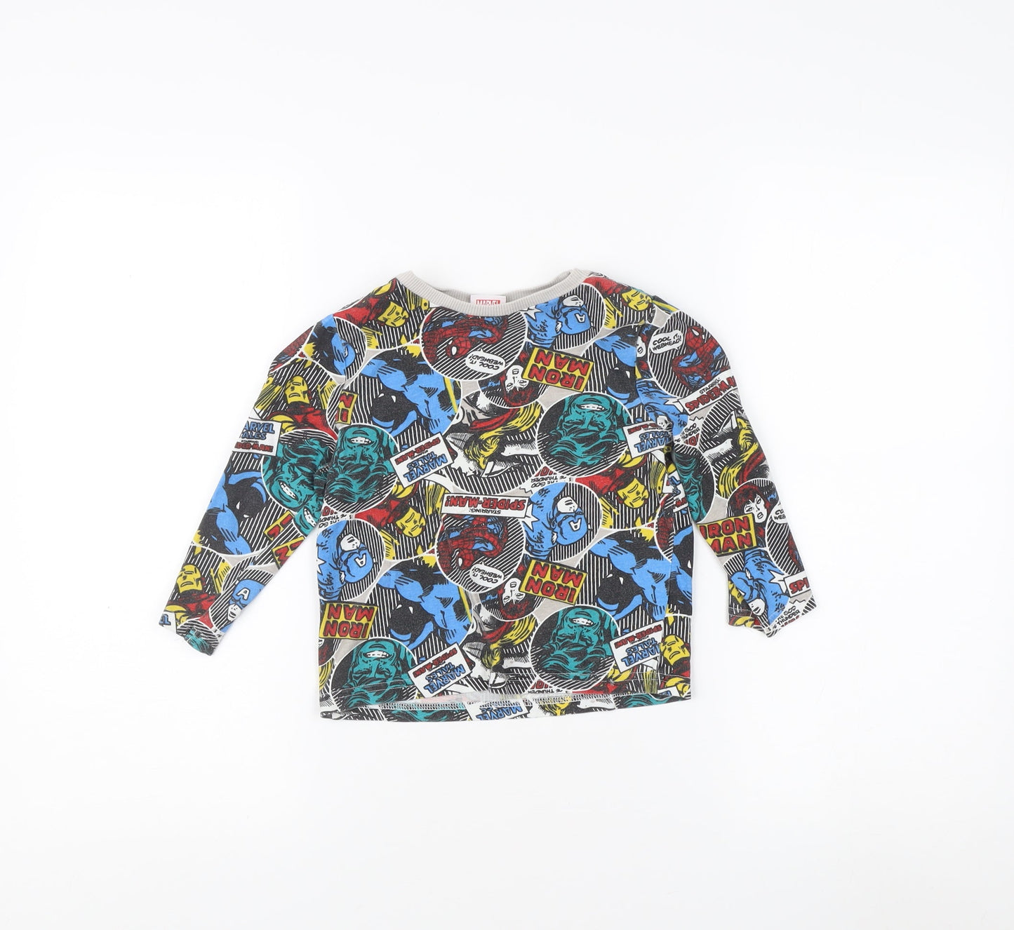 Marvel Boys Multicoloured Pyjama Top 3-4 Years Comic Superhero