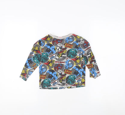 Marvel Boys Multicoloured Pyjama Top 3-4 Years Comic Superhero