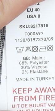 New Look Women's Black Floral Pencil Skirt Size 12