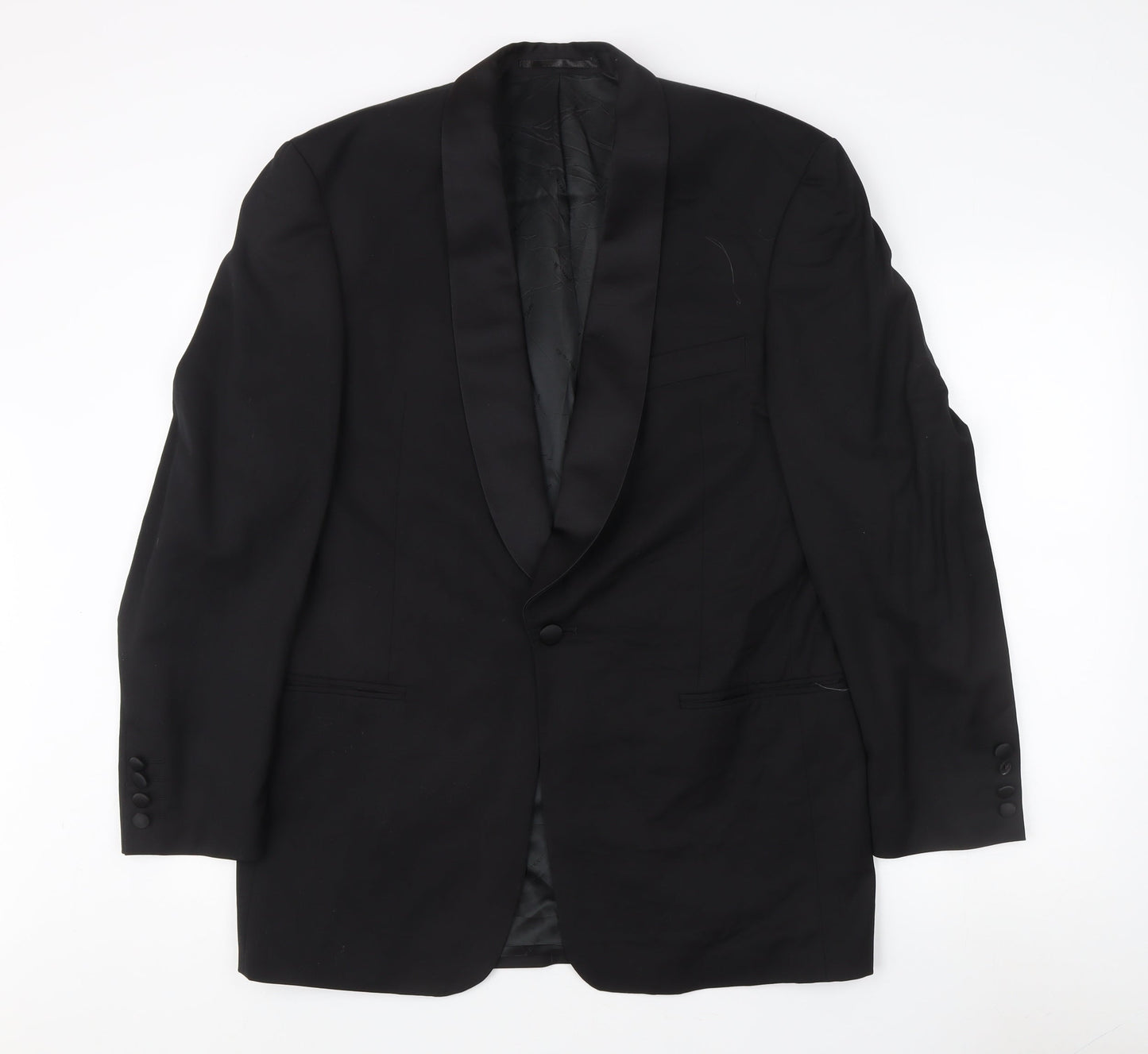 Pierre Cardin Men's Black Wool Tuxedo Blazer Size L Formal
