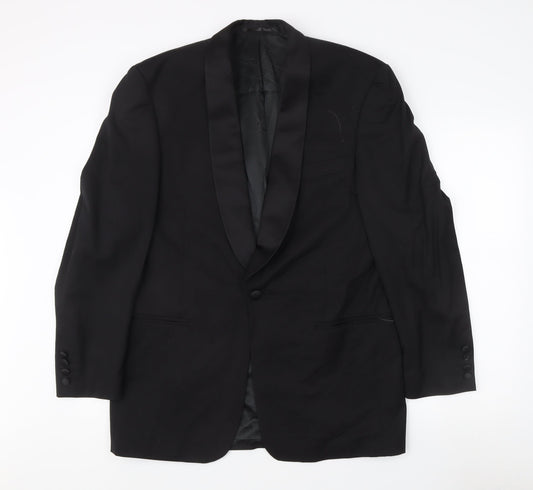 Pierre Cardin Men's Black Wool Tuxedo Blazer Size L Formal