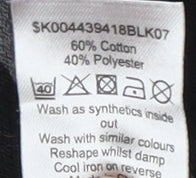 Bonmarché Men's Black Striped Polo Shirt L