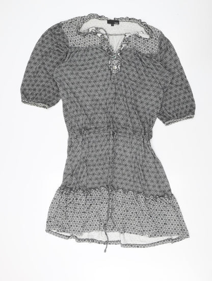 Next Women's Grey A-Line Dress, Size 12, Casual Bohemian