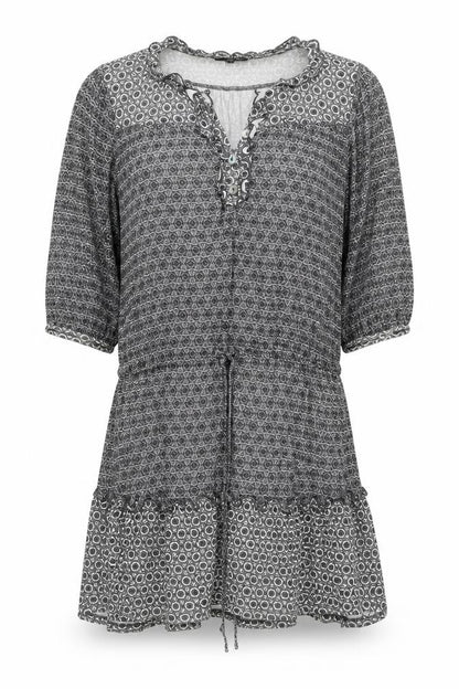 Next Women's Grey A-Line Dress, Size 12, Casual Bohemian