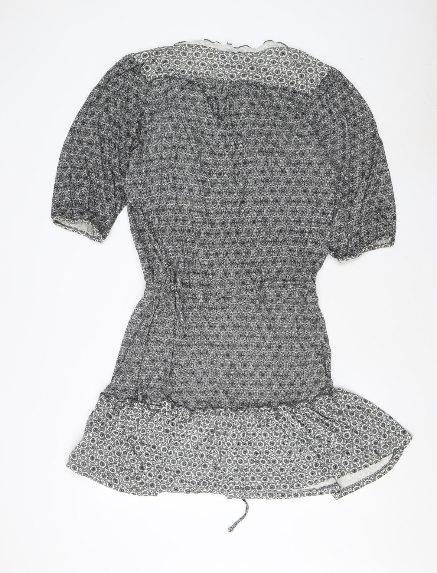 Next Women's Grey A-Line Dress, Size 12, Casual Bohemian