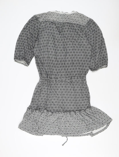 Next Women's Grey A-Line Dress, Size 12, Casual Bohemian