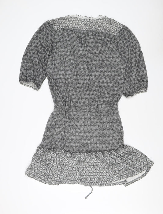 Next Women's Grey A-Line Dress, Size 12, Casual Bohemian