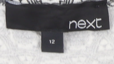 Next Women's Grey A-Line Dress, Size 12, Casual Bohemian