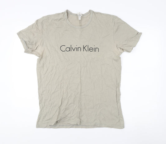 Calvin Klein Women's Beige M T-Shirt Classic Cotton